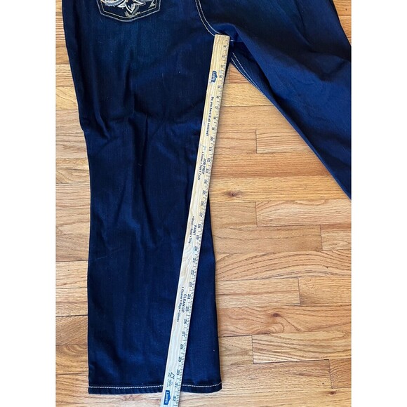 NEW NWT Lane Bryant Mid Rise Boot Cut 24 Embellished Dark Wash Regular - Picture 4 of 4